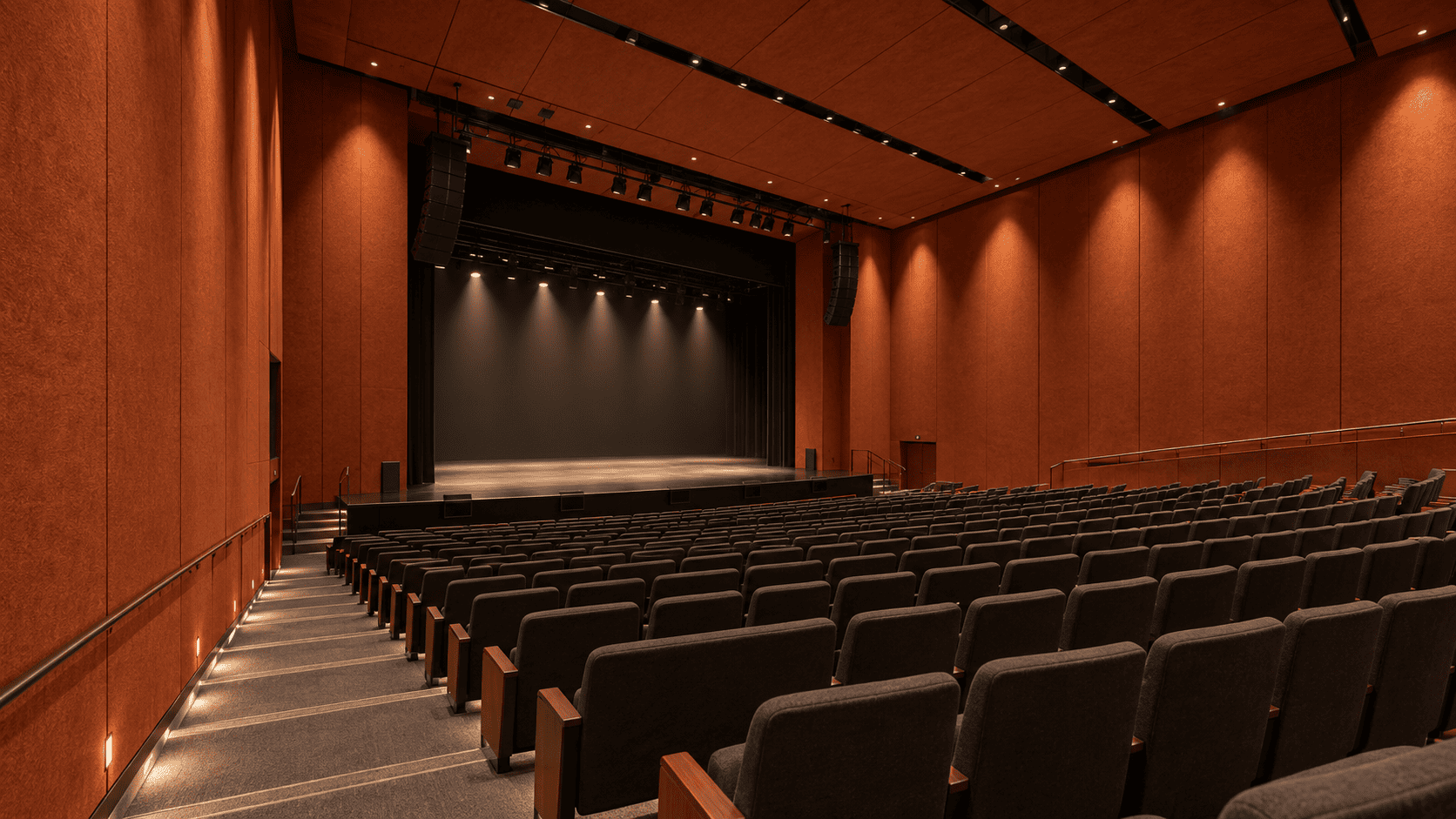 Auditorium soundproofing and acoustics
