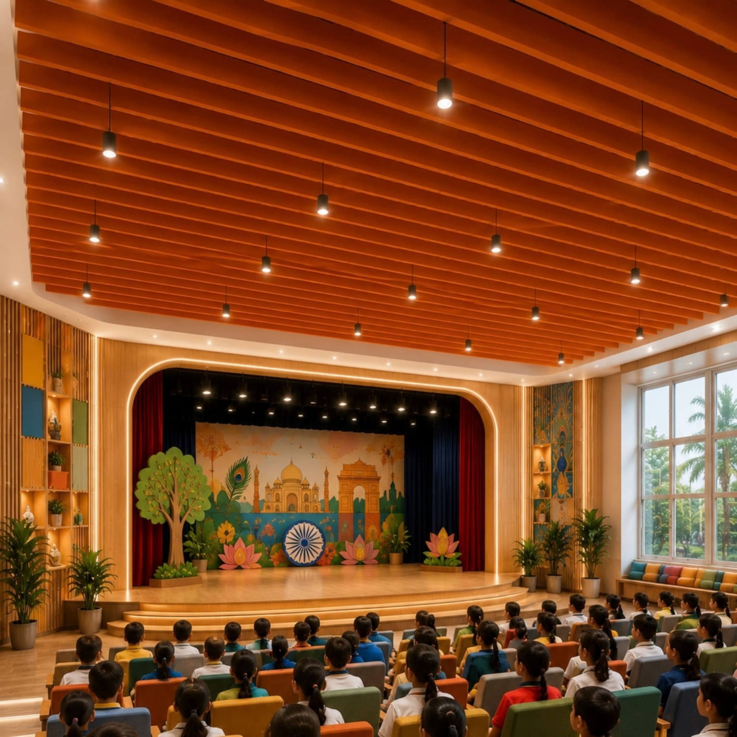 Educational facilities: acoustic ceiling baffles in Singapore