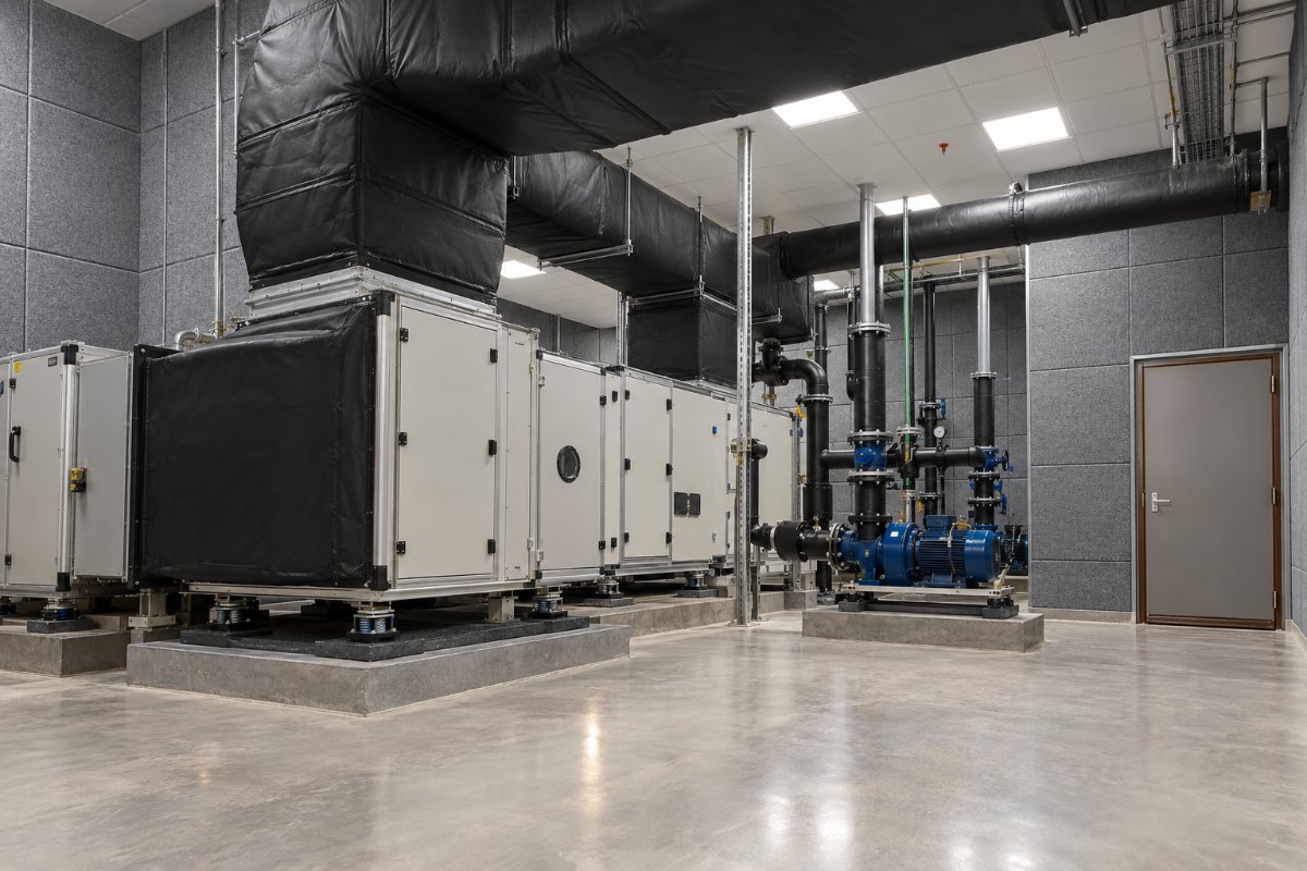 Hotel plant and AHU room noise control