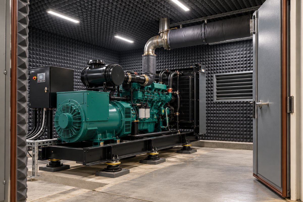 Generator set and gearbox acoustic enclosure