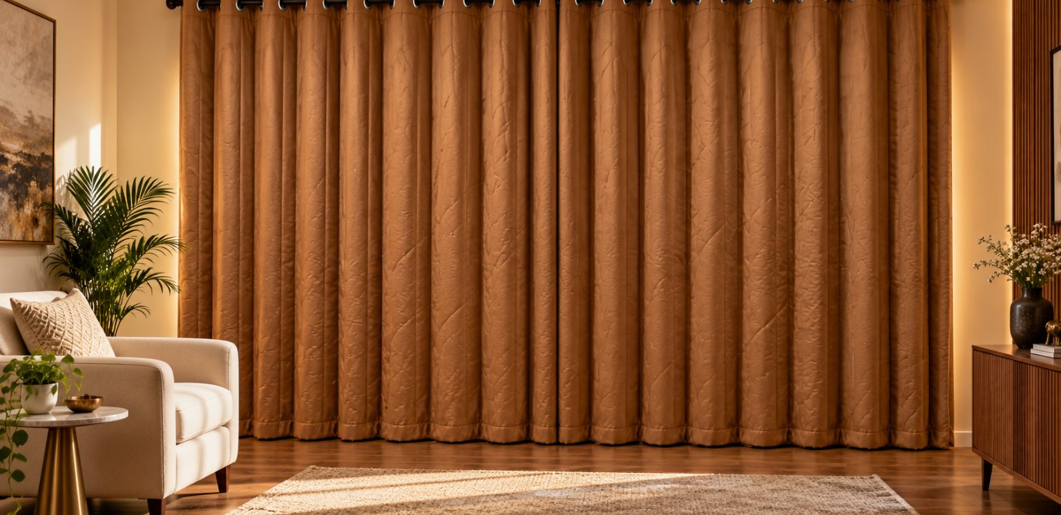 Window covered with a soundproof curtain