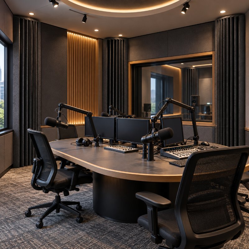 Broadcast studios: bass traps in Austria