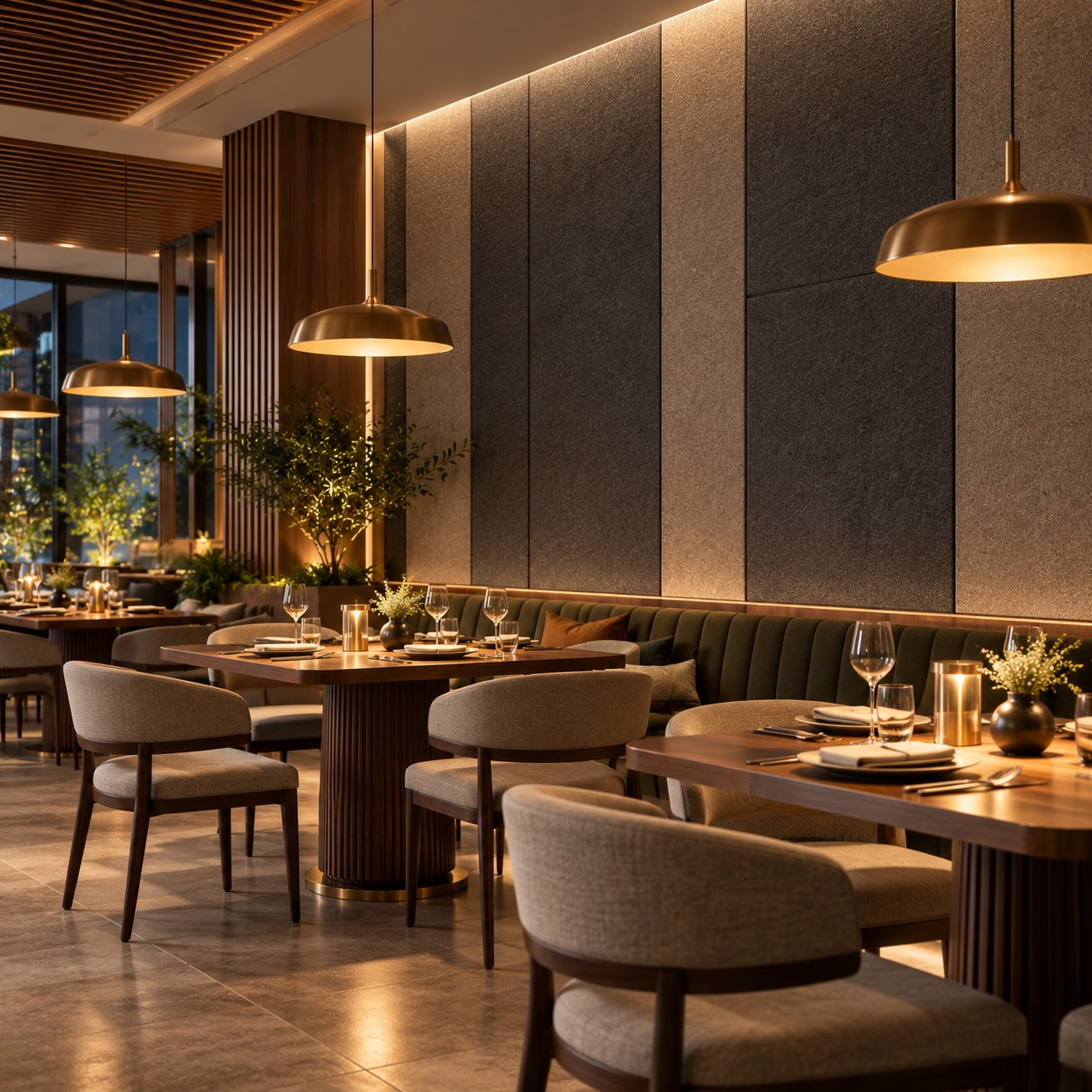 Hospitality: PET felt acoustic panels in Singapore