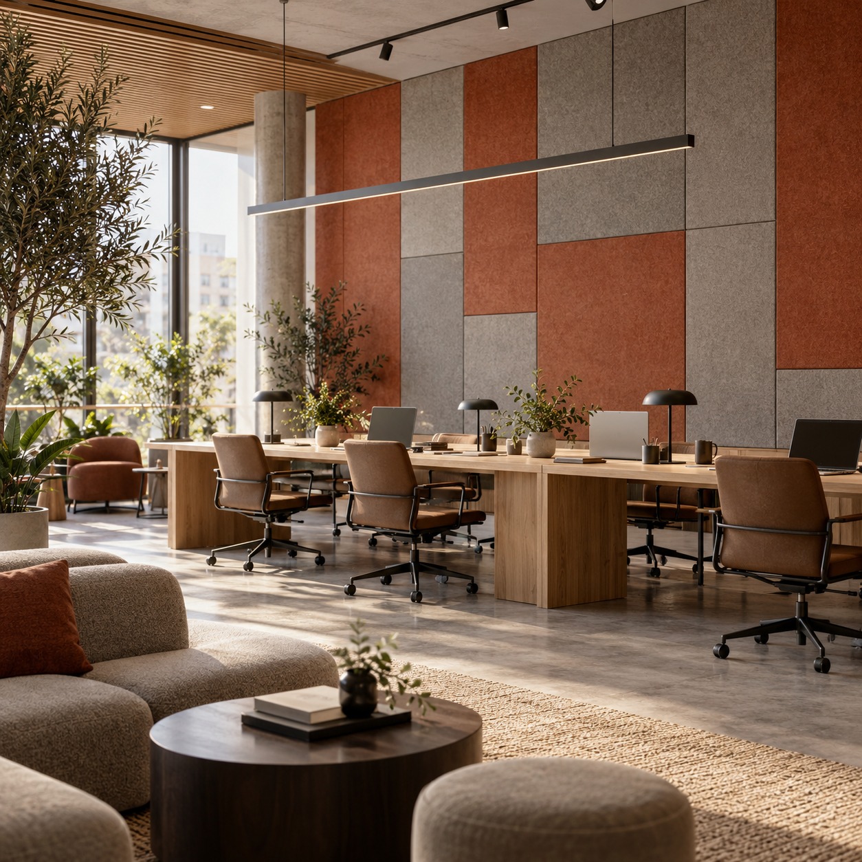 Offices and co-working: PET felt acoustic panels in Singapore