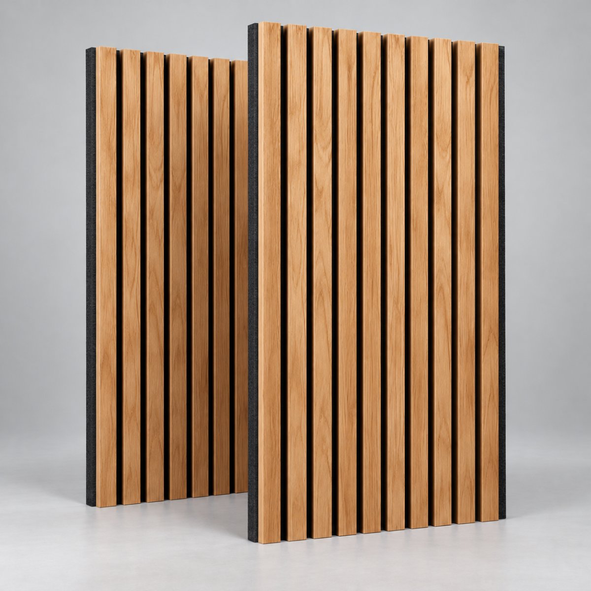 Room before and after SoundaXe® Wooden Slats