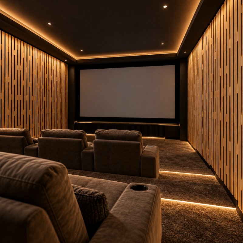 Recording studios: acoustic wooden slats in Singapore