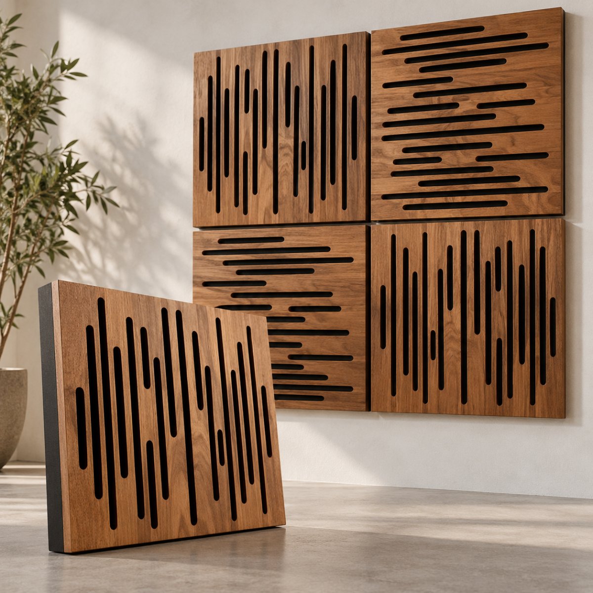 Wooden Sound Diffusers in Singapore by MMT Acoustix